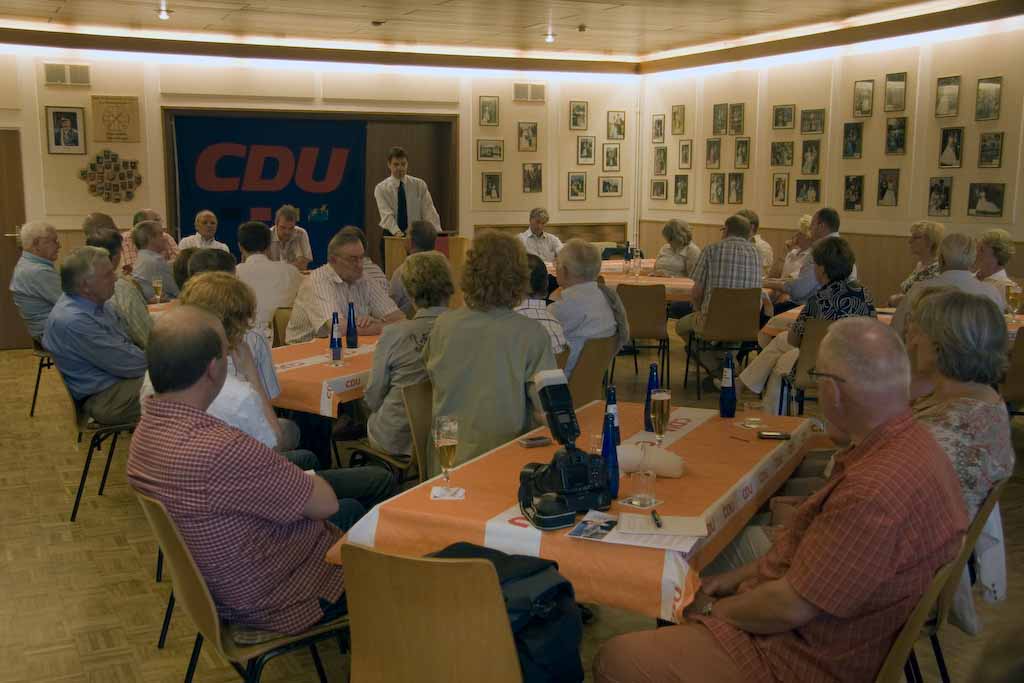 Anschließend stellte sich der Bewerber den Fragen des Publikums