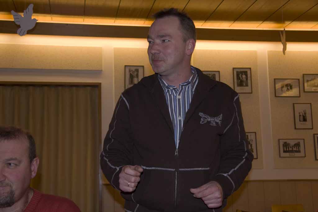 Neujahrsempfang der Südkompanie Guido Nillies, bekannt als Mann der Tat, machte nicht viele Worte. Für das nächste Jahr kündigte er schon eine Überraschung an, verriet aber noch keine Details