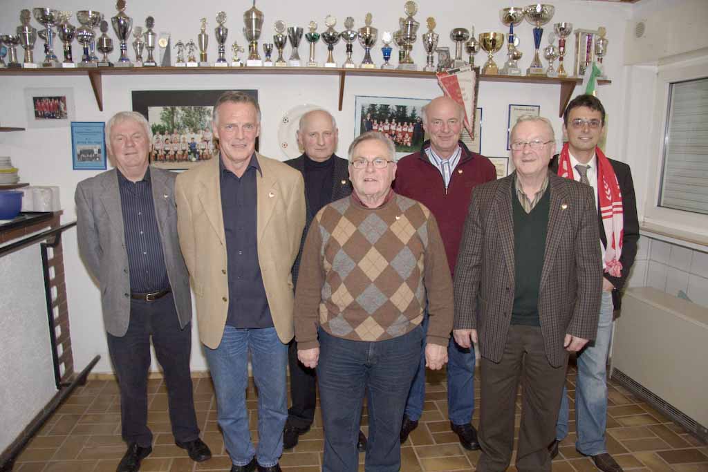 Verdiente Vereinsmitglieder: Werner Hüster, Manfred Jokiel, Heinz Drüke, Eduard Lagers, Karl Kloppenburg, Bernhard Witte