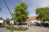Mit der Winde wird der Baum hochgezogen Mit der Winde wird der Baum hochgezogen