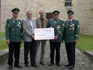 Scheckübergabe Scheckübergabe für die Renovierung der alten Kirche