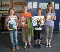 Mathematikwettbewerb der Grundschule Alfen Louisa Niggemeier,Marcel Reuter, Pascall Rochel, (Klasse 3) Verena Vüllers (Klasse 4)