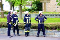 Die Freiwillige Feuerwehr Alfen hatte alles im Griff Die Freiwillige Feuerwehr Alfen hatte alles im Griff