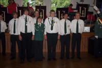 Nachdem die Königin abgeholt wurde fand in der Halle die Proklamation statt. Hier der neue Jungschützenkönig Manuel Pasel, seine Vorgängerin Claudia Schulte, Zepter- und Jugendprinz Thomas Nillies, Apfelprinz Rafael Harding und Kronprinz Alexander Ernesti Nachdem die Königin abgeholt wurde fand in der Halle die Proklamation statt. Hier der neue Jungschützenkönig Manuel Pasel, seine Vorgängerin Claudia Schulte, Zepter- und Jugendprinz Thomas Nillies, Apfelprinz Rafael Harding und Kronprinz Alexander Ernesti