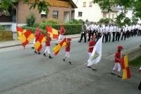 Von der Schützenhalle ging es zum Oberst in die Tudorfer Straße